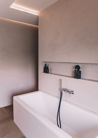 Wandnische im Badezimmer aus Trockenbau im von Jörg Trommer Handwerk